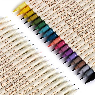 3pcs Retro Color Calligraphy Brush Pen Set