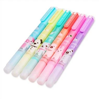 6Pcs Dual Tips Highlighter Marker Set