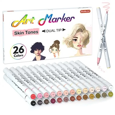 26 Colors Skin Tone&Hair Art Markers
