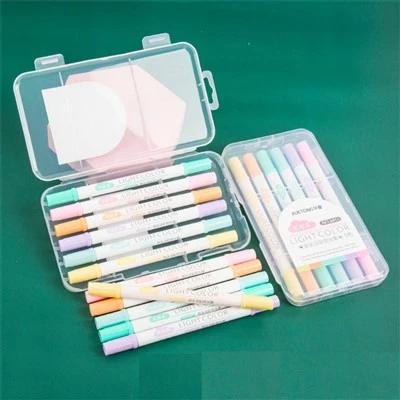 6pcs Dual-tip Pastel Colors Highlighters