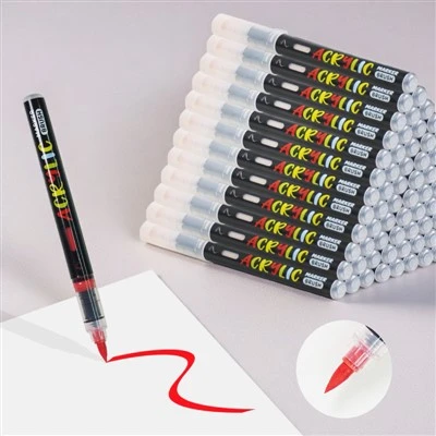 Brush Tip Straight Liquid Acrylic Marker